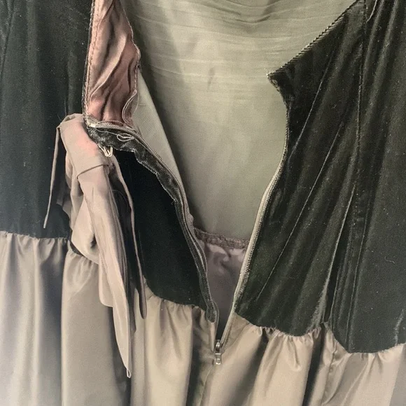 Vintage GUNNE SAX by Jessica McClintock Velvet & Taffeta Dress Black Size Medium - Picture 7 of 14